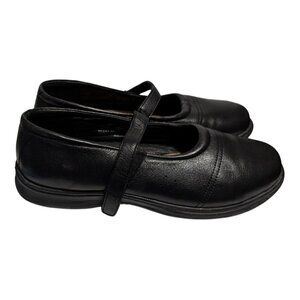 Footsmart Black Leather Mary Jane Margaret Comfort Shoes Womens Size 12